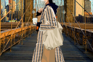 Эскиз женского пальто