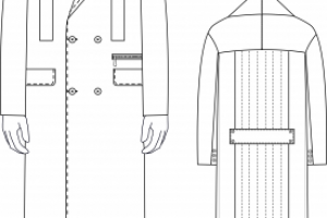 Эскиз мужского пальто