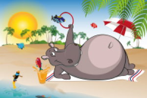 иллюстрация к детскому пособию для вырезания