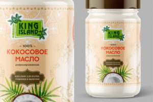 King Island кокосовое масло. Дизайн упаковки №1