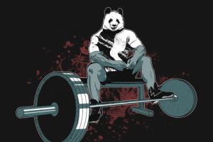 Панда-пауэрлифтер