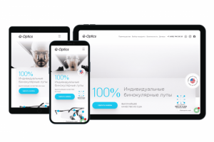 Корпоративный сайт индивидуальных бинокулярных луп