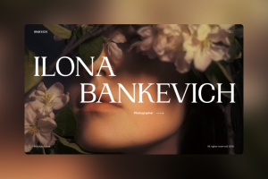 Сайт для фотографа Ilona Bankevich