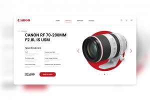 Редизайна главной страницы для Canon