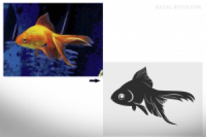 Обрисовка в вектор для последующего тиснения