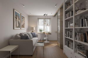 Визуализация гостиной в хрущевке