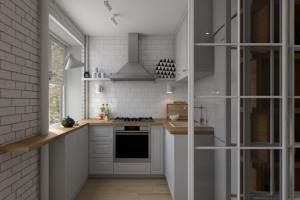 Визуализация кухни в хрущевке