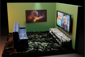 Визуализация мини-интерьера в программе Blender