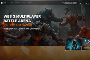 Сайт DOTGAME - WEB 3 MULTIPLAYER BATTLE ARENA