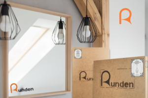 Логотип бренда светильников и зеркал RUNDEN