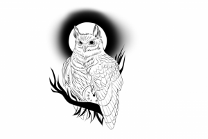 Векторная графика эскиз для тату