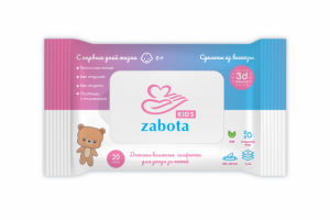 Дизайн упаковки для влажных салфеток "Zabota Kids"