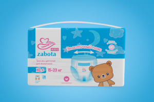 Дизайн упаковки детских трусиков для мальчиков, ТМ "Zabota Kids"