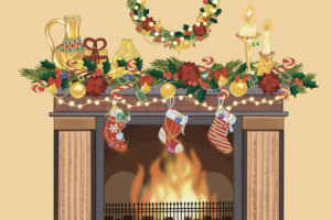 Праздничный камин