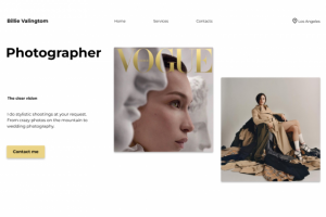 Дизайн сайта  для продажи услуг фотографа.