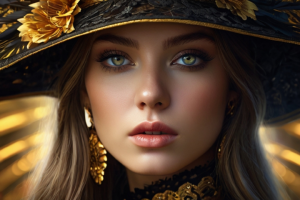 Портрет девушки в шляпе