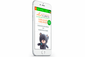 Верстка мобильной версии сайта для artflower.ru