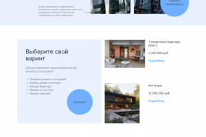 Дизайн концепция сайта недвижимости