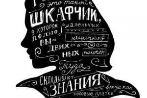 Шрифтовая композиция в силуэте