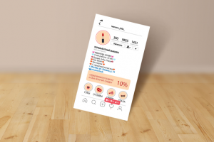 Визитка в стиле инстаграмм