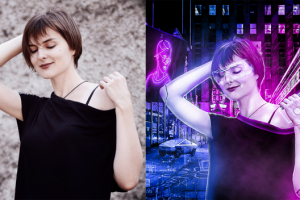 Обработка к стиле киберпанк