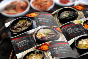 Меню для ресторана азиатской кухни