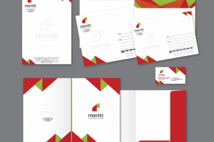 фирменный бланк, конверты, визитка и папка