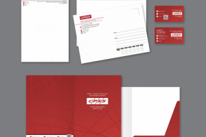 фирменный бланк, конверт, визитки и папка