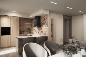 Визуализация Кухни-Гостинной