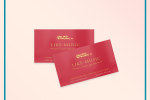 Визитная карточка для магазина музыкальных инструментов