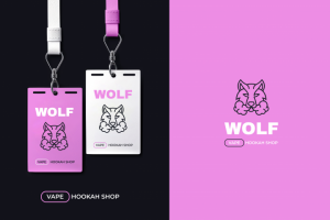 Логотип для вейп магазина "Wolf"