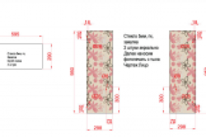 Отрисовка наклейки на стекло в соответствии с плиткой в ванной