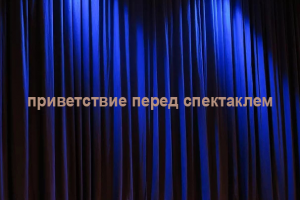 Приветствие перед спектаклем ( превью )