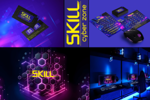 Разработка логотипа, полиграфия,для компьютерного клуба