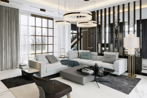 Гостиная в загородном доме