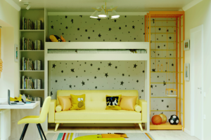 Визуализация  подростковой детской комнаты