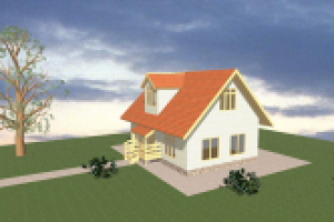 Дом с мансардой