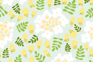 Бесшовный паттерн Весенние цветы