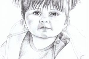 Портрет девочки с двумя хвостиками