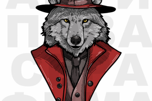 Серия работ Животные в классической одежде