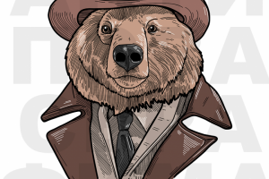 Серия работ Животные в классической одежде