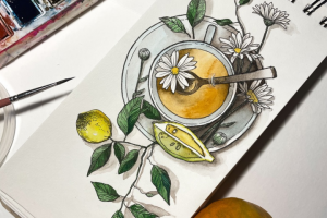 Акварельная зарисовка.