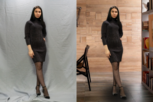 Замена фона, лёгкая ретушь