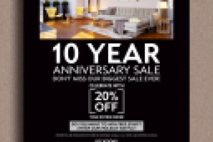Poster 10-YEAR ANNIVERSARY SALE (black)