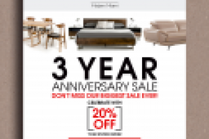 Poster 3-YEAR ANNIVERSARY SALE (white)