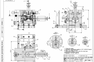 Сборочный чертеж кокиля