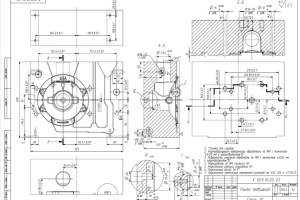 Рабочий чертеж подвижной плиты кокиля