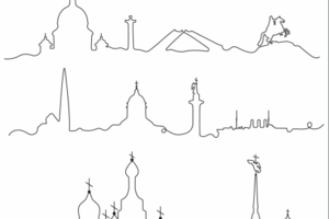 Санкт Петербург line art