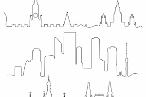 Moscow line art