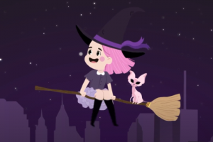 Анимация ведьмочки